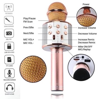 DMWS-858 Mic Bluetooth Mic ลำโพง