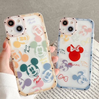 ปลอก สำหรับ iPhone 11 XSmax 13 Case กันกระแทก ปกป้องกล้อง คู่รัก มิกกี้ มินนี่ TPUนุ่มนิ่ม สำหรับ iPhone7/8Plus XR 12 XS Cover