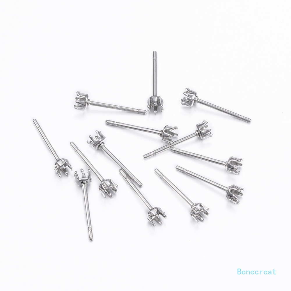 ต่างหูสตั๊ด สเตนเลส 304 เส้นผ่าศูนย์กลางภายใน 5 มม. พิน 0.7 มม. 14.5x5.5 มม. 20 ชิ้น