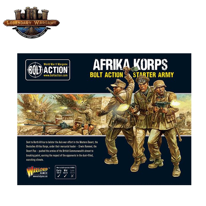 [พร้อมส่ง] WARLORD GAMES: BOLT ACTION : AFRIKA KORPS STARTER ARMY โมเดลจำลอง