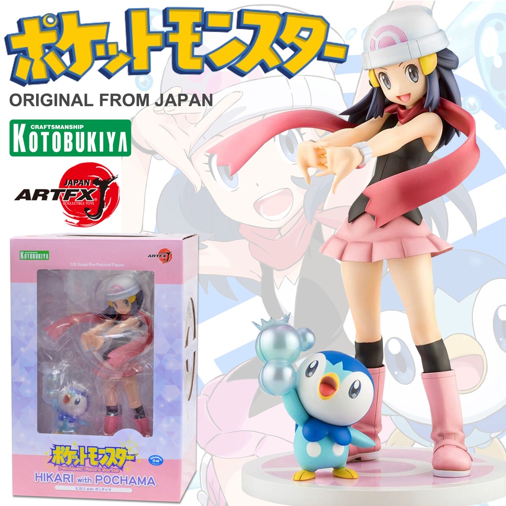 ของแท้ Genuine Kotobukiya Artfx J Pokemon Pocket monsters พ็อกเก็ตมอนสเตอร์ Dawn Hikari With Piplup 