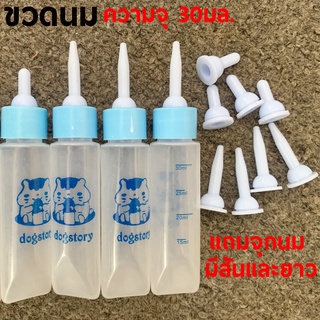 (แถมจุกนม!!!)ขวดนมสัตว์เล็ก 30ml ใช้ป้อนลูกสุนัขแรกเกิดและ ลูกแมว ชูก้า กระรอก ฯลฯ. ราคาถูกสุดๆ