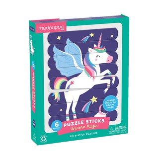 Mudpuppy – Unicorn Magic Puzzle Sticks จิ๊กซอว์ทรงไม้ไอศกรีม ลายเวทมนตร์ยูนิคอร์น