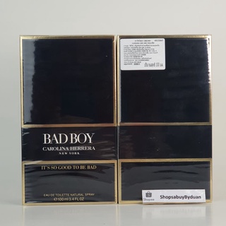 น้ำหอมแท้ Carolina Herrera Bad Boy EDT ขนาด 100ml กล่องซีลป้ายไทย