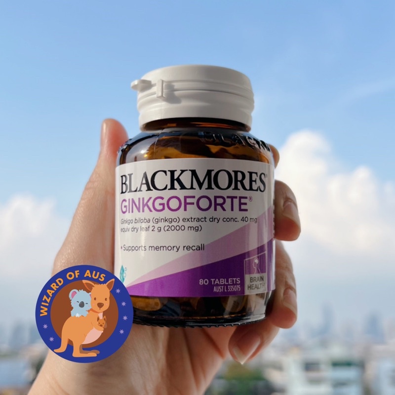Blackmores Ginkgo Forte 2000mg 80 Tablets แท้จากออสเตรเลีย วิตามินบำรุงสมอง จิงโกะฟอร์เต แปะก๊วย