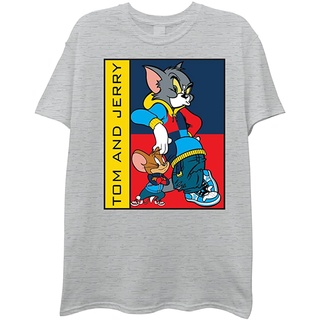 เสื้อยืด พิมพ์ลาย Tom and Jerry แฟชั่นสําหรับผู้ชาย