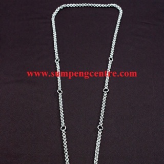 สร้อยสแตนเลสห่วงคู่เบอร์080- 30นิ้ว9องค์ (ครึ่งโหล) Double ring stainless necklace no.080-30inches 9 rings (half dozen)