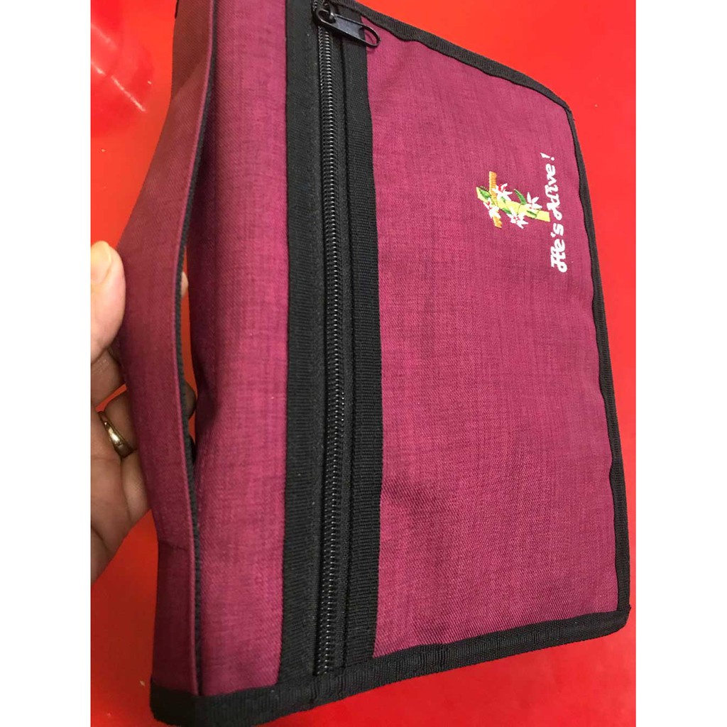 กระเป๋าใส่พระคัมภีร์ เล่มขนาดกลาง 14.5x21 cm แบบโชว์ซิปหน้า ปกพระคัมภีร์ พระคัมภีร์ คริสเตียน กระเป๋าพระคัมภีร์ พระเยซู