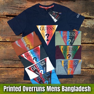 [100% Cotton] เสื้อยืด พิมพ์ลาย Guess Overruns พรีเมี่ยม สําหรับผู้ชาย