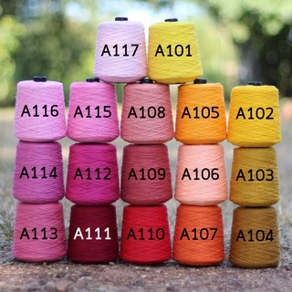 ด้ายถัก ซัมเมอร์ อะคริลิค (รุ่นเดิม) เบอร์ 20 หนัก 200g เซต 1/3 (A101-A117)