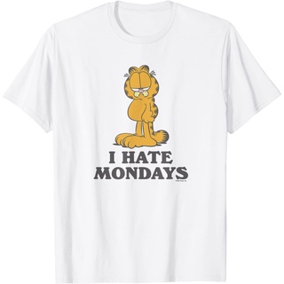 เสื้อยืดผ้าฝ้ายพรีเมี่ยม เสื้อยืด พิมพ์ลาย Garfield I Hate Mondays สําหรับผู้ใหญ่