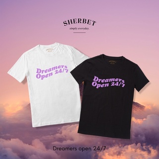 เสื้อยืดผ้าฝ้ายพิมพ์ลายแฟชั่นsherbettee|เสื้อยืดลาย dreamers