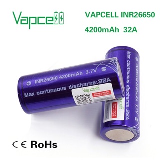 [ลด15% โค้ด PMB0103] Vapcell INR26650 4200mAh 32A (2ก้อน)ของแท้