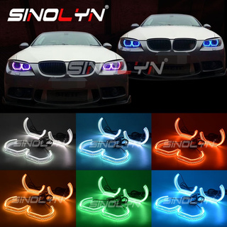 ไฟ Rgb Angel Eyes สําหรับรถยนต์ Bluetooth App Controller Bmw E60 F30 E90 E92 F10 F11 F31 E87 M4 อุปกรณ์เสริมในรถยนต์หลากสี 3/4 Dtm Lci Style Drl