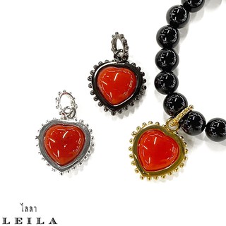 Leila Amulets สีผึ้ง มายาศาสตร์ สีแดง ห่วงจี้ (พร้อมกำไลหินฟรีตามรูป)