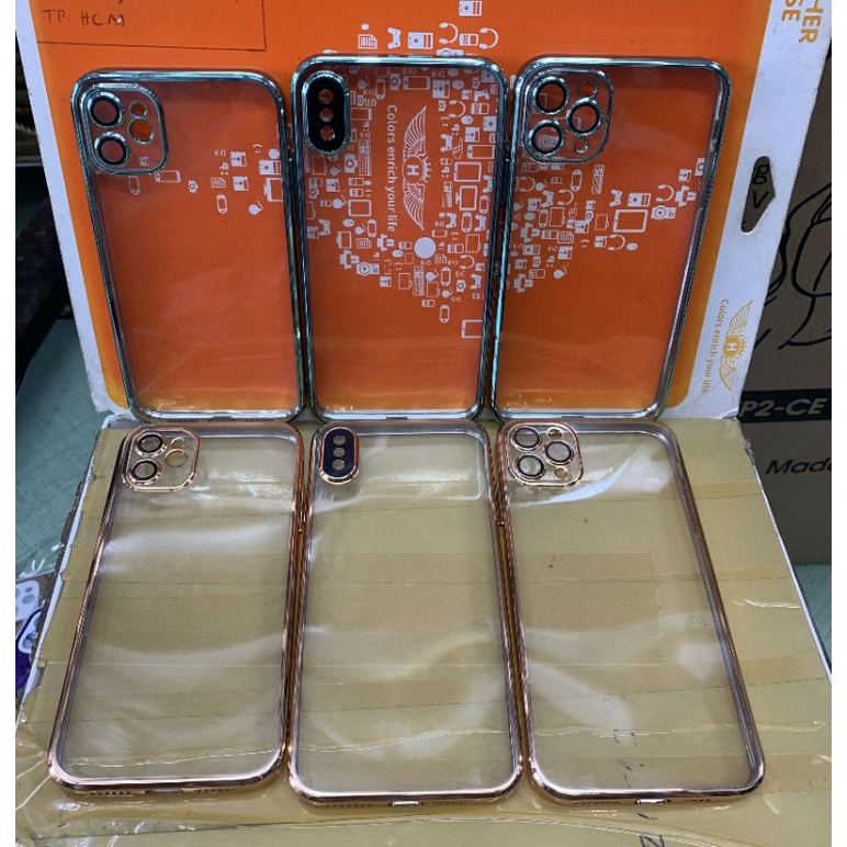 IPhone 11promax, iPhone 11 6.1, เคส iPhone XSmax พร้อมขอบป้องกันสีส้มยืดหยุ่น