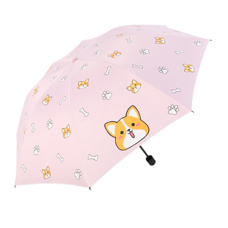 Fashion Cartoon Lovely Dog Umbrella For Women UV Rainproof