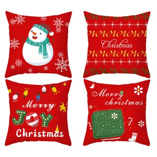 &lt;Cod&gt;ปลอกหมอนลายคริสต์มาสขนาด 45X45,50X50,60X60,70X70,40X40,Xmas สําหรับตกแต่งบ้านโซฟา