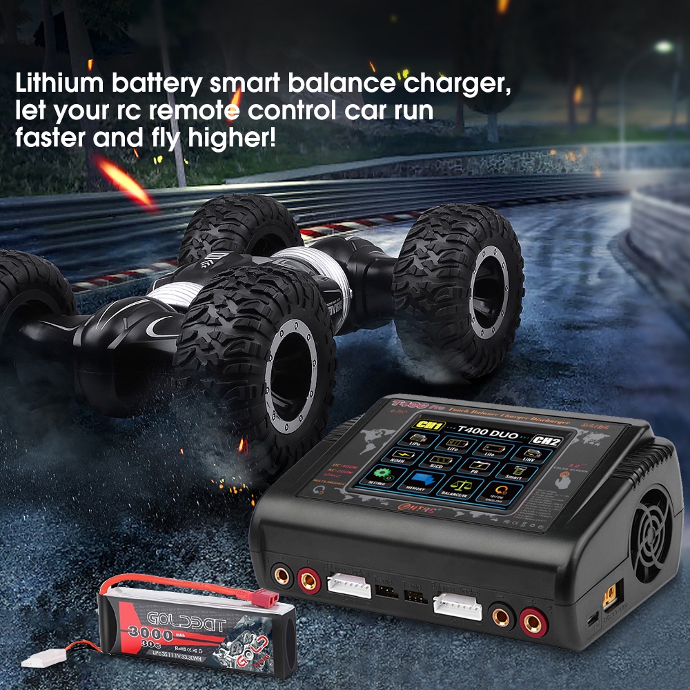 Vente Chargeur d'équilibrage de batterie Lipo/Life/NiCd/NiMH/LiHV OVONIC X1 Dual AC 200W DC 600W 15A RC - Banggood ançais Mobile