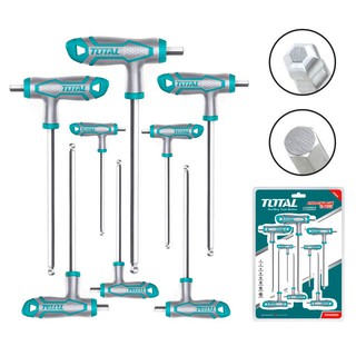 Total ประแจแอล หกเหลี่ยม หัวบอล ด้ามตัวที (8 ตัวชุด) รุ่นTHHW8082 รุ่น​THHW80826 รุ่นTHHW8083หัวท๊อค รุ่นTHHW80816