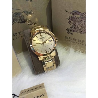 Burberry นาฬิกาข้อมือ The City Champagne Dial Gold รุ่น BU9033