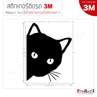 สติ๊กเกอร์ติดรถยนต์ 3M Cat ไม่ทิ้งคราบกาวเมื่อลอกออก