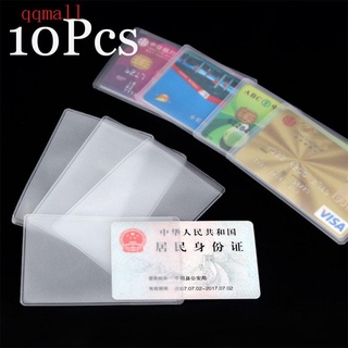 Qqmall ซองใส่บัตรเครดิต PVC แบบใส ป้องกันแม่เหล็ก