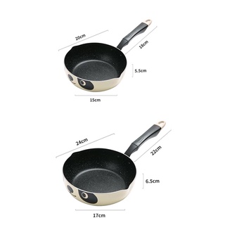 ✷High Quality Maifan Stone Wok Thick Chinese Durable Panda Pan Non Stick Aluminum Frying Pan Gas Induction Cooker Genera