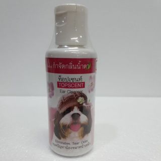 Topscent กำจัดกลิ่นน้ำตา หมดอายุ 04/01/24" ขนาด 120 ml. หมดปัญหาของน้องหมาหน้าเหม็น" ขวดชมพู