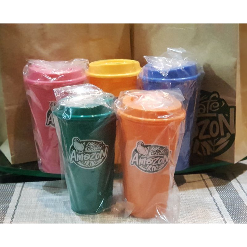 ส่งฟรี Amazon Reuseable cup #อเมซอน#แก้ว5สี #แก้วตามวัน #5วัน5สี #cafe Amazon#แก้วสะสม#แก้วอเมซอน#อเ