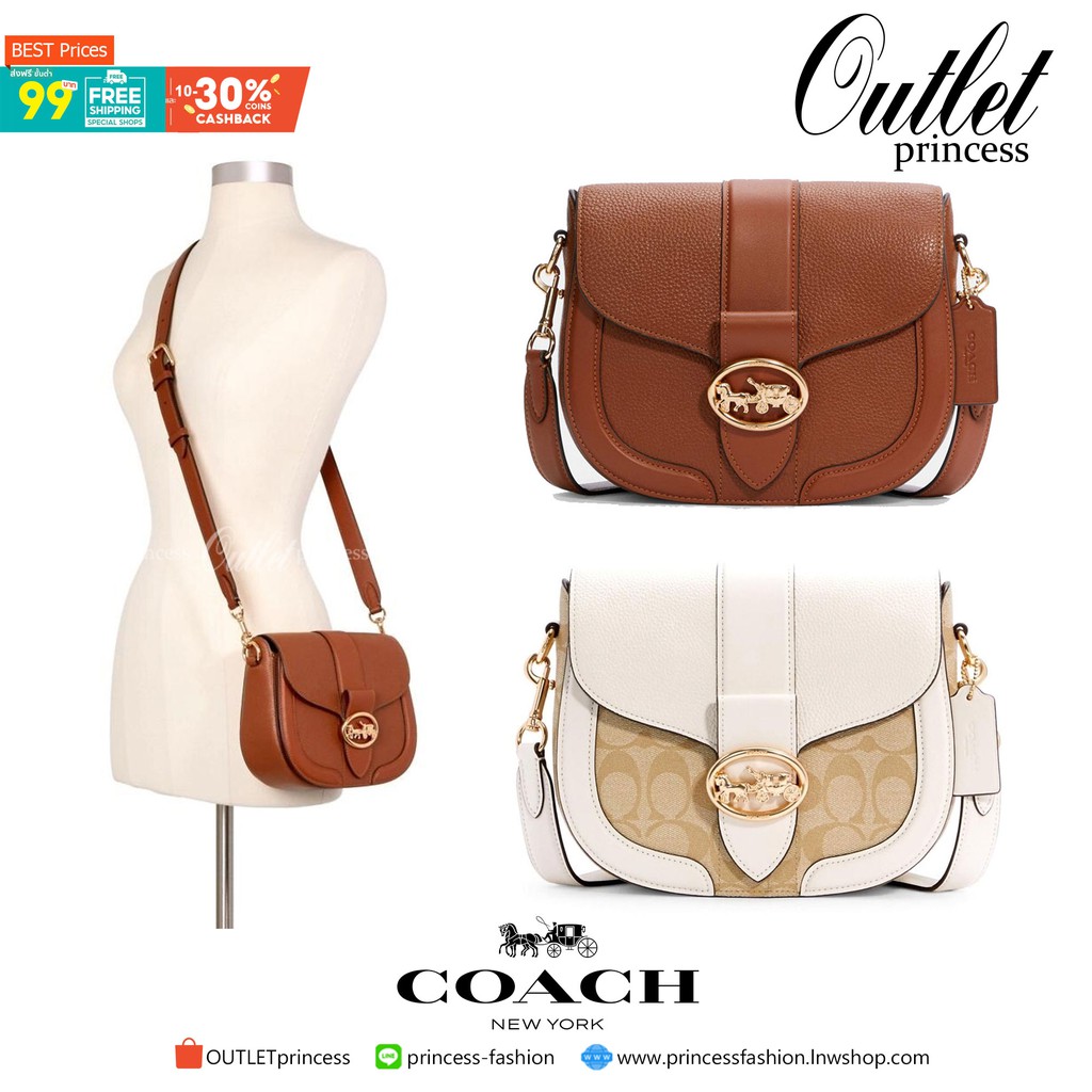 COACH GEORGIE SADDLE BAG  ((C3241//C2806//C3593)) 📣มาเพิ่มแล้ว สำหรับสีที่สาวๆรอคอย! กระเป๋าสะพายแบบ