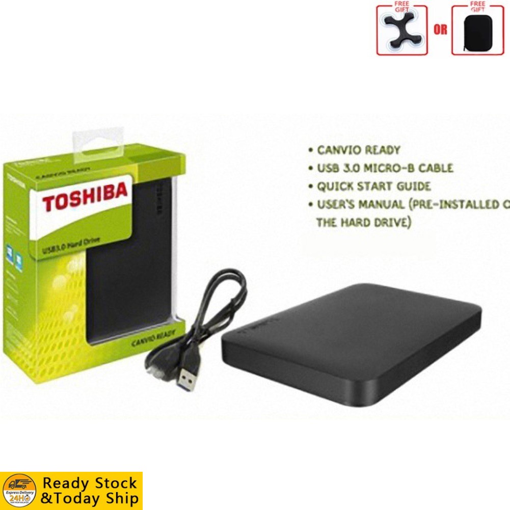 ≮≯ Online  TOSHIBA 500GB/1TB/2TB High Speed USB 3.0 External Hard Disk Drive for PC Laptop
