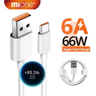 Mione สายชาร์จ XIAOMI 6A สายชาร์จสำหรับเสียวมี่ USB Type C Quick Charge 3.0 รองรับ Fast Charger Cable