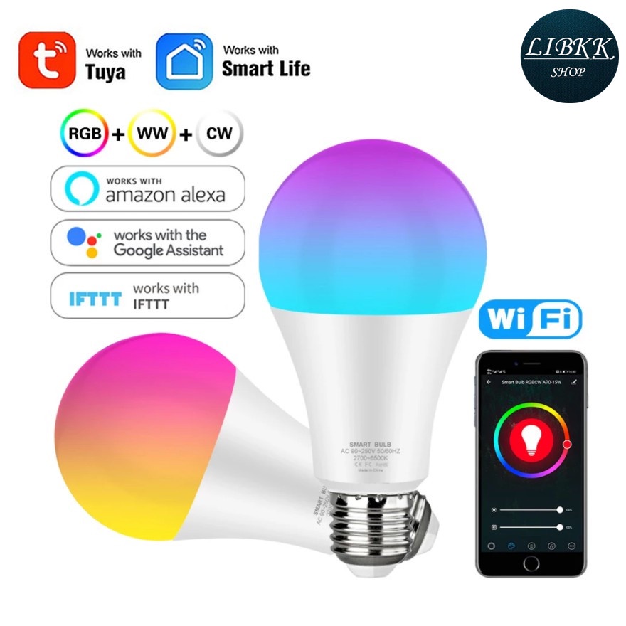Tuya   9W WIFIสมาร์ทหลอดไฟLED (ตัวกลม圆)