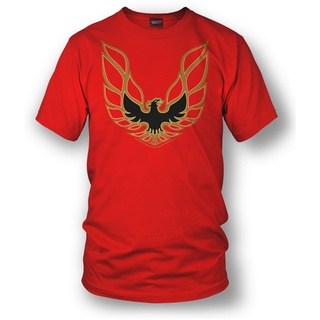 เสื้อยืดแขนสั้น ผ้าฝ้าย พิมพ์ลายโลโก้นกดับเพลิง Trans Am Firebird สวมใส่สบาย สีแดง 2022