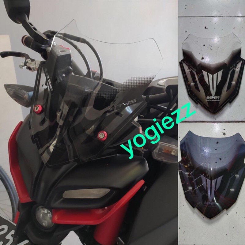 กระจกบังลมใหม่ทั้งหมด yamaha mt15 กระบังหน้า mt15 flyscreen ชิวหน้าชิลด์ mt 15 mhr คาร์บอน