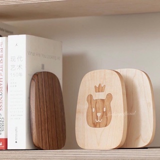 Bookend ที่คั้นหนังสืองานไม้🐻