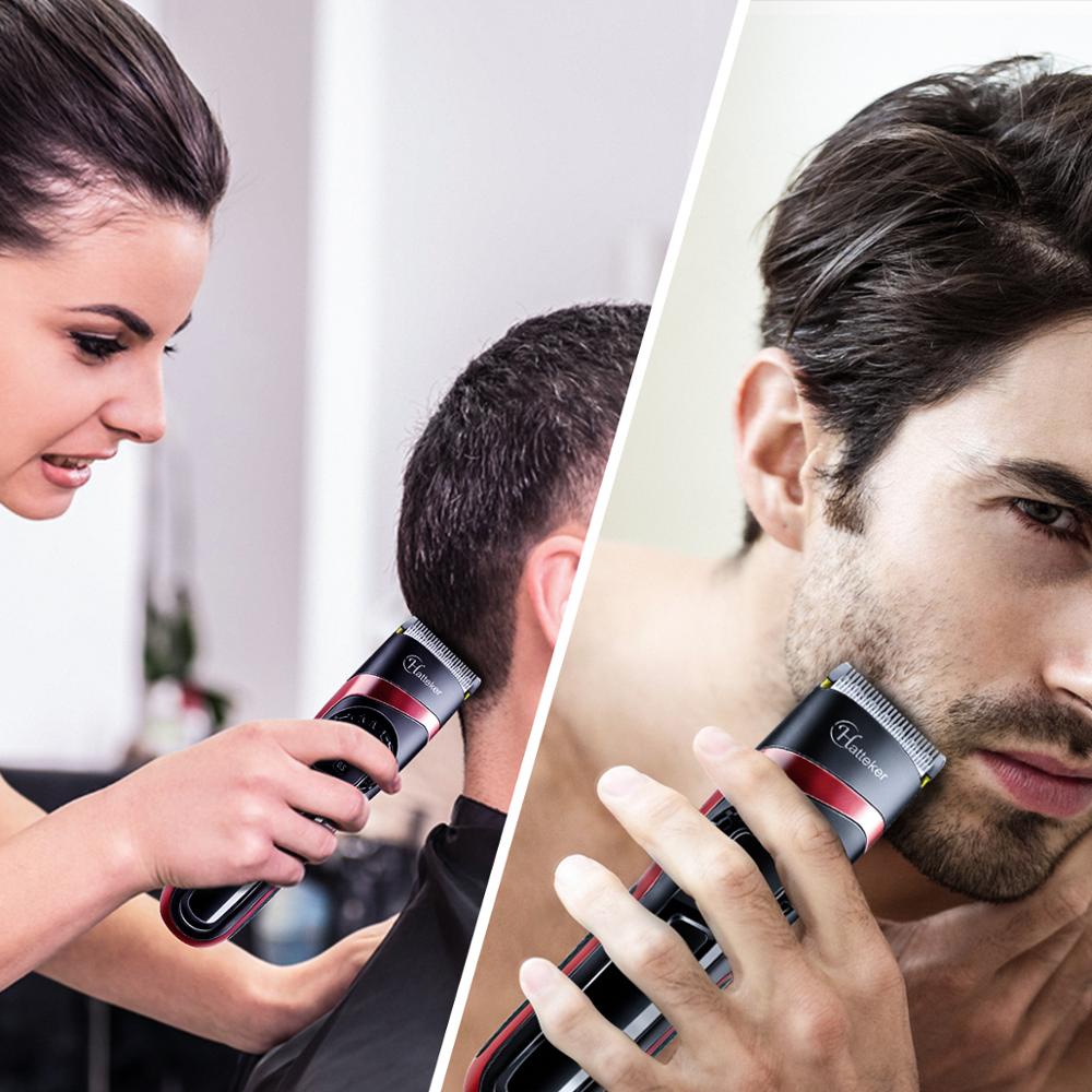 HATTEKER Professional Hair clippers Rechargeable Electric Hair Trimmer ...