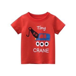 27kids เสื้อยืดเด็ก 9712 รถเครน Tiny crane