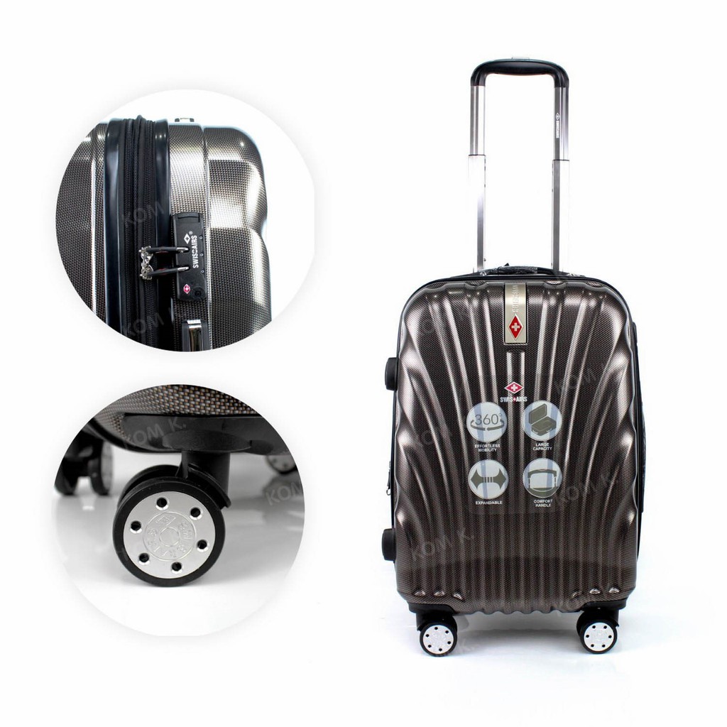 SwissAirs น้องใหม่มาแรง! กระเป๋าเดินทาง รุ่น KS815/20/Gold ของแท้ 100% (Warrantyถูกต้องตามกฎหมาย) Ne