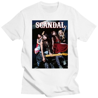 คอลูกเรือเสื้อยืด พิมพ์ลายวงร็อค Scandal สําหรับผู้ชายS-5XL