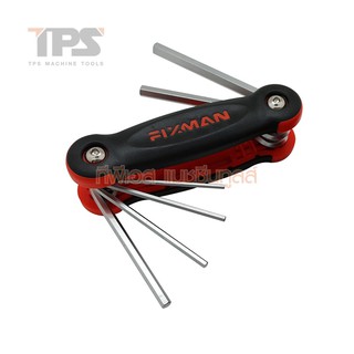 ประแจหกเหลี่ยมแบบพับ 1.5-6 mm No.D2201 FIXMAN