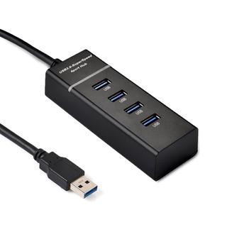 USB HUB 3.0 5Gbps 4 Ports Splitter Adapter Super Speed High Quality Computer Peripherals Black - intl