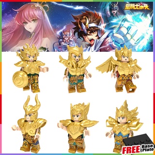 Saint Seiya ฟิกเกอร์ Dohko Milo Aiolos Shura Camus Comics Aphrodite ขนาดเล็ก ของเล่นสําหรับเด็ก PG8213