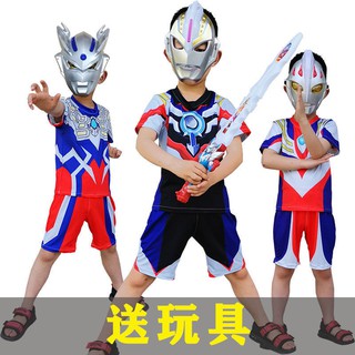 เสื้อยืดแขนสั้น พิมพ์ลาย Cyro Ultraman แฟชั่นฤดูร้อน สําหรับเด็กผู้ชาย