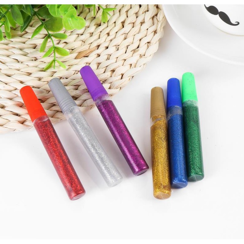 สีกาวกากเพชร **DIY** งานศิลปะ Glue glitter color ชุดกาวกากเพชร กาวกากเพชรชนิดละเอียด – โปรปัง