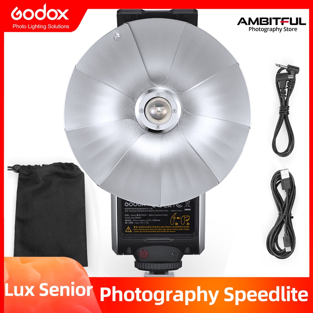 Godox GN14 Lux Senior ไฟแฟลชกล้อง 7 ระดับ Speedlite สําหรับกล้อง Canon Sony Nikon Fuji Olympus