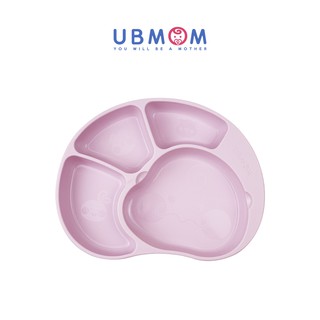 UBMOM ถาดอาหาร ซิลิโคน อย่างดี สำหรับเด็ก ฝึกทาน สีม่วง ตรายูบีมัม พรีเมียมจากเกาหลี