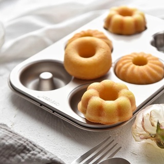 พิมพ์อบโดนัท CHEFMADE  donut cake mold 6-Cavity Non-Stick WK9226