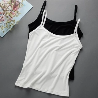Vogue​🌟​พร้อ​มส่ง​🌟​ เสื้อสายเดี่ยว ผ้าบางใส่สบายมากสีพื้น ราคาถูก (ZM-3) -H